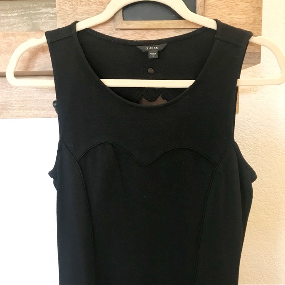 Guess bodycon dress with sheer embroidered back - Picture 4 of 7